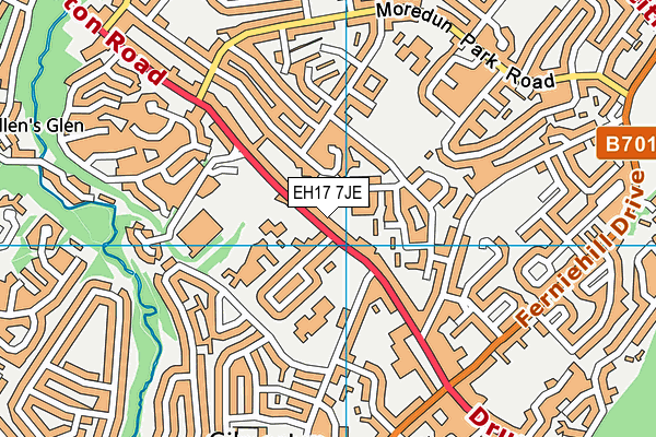 EH17 7JE map - OS VectorMap District (Ordnance Survey)