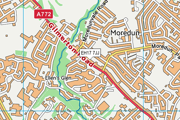 EH17 7JJ map - OS VectorMap District (Ordnance Survey)