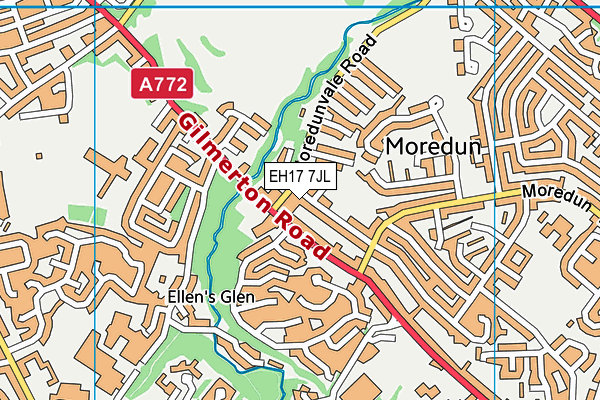 EH17 7JL map - OS VectorMap District (Ordnance Survey)