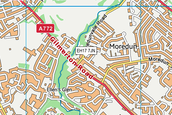 EH17 7JN map - OS VectorMap District (Ordnance Survey)