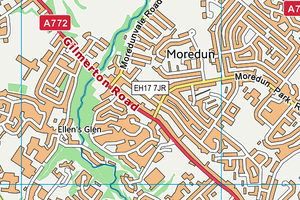 EH17 7JR map - OS VectorMap District (Ordnance Survey)