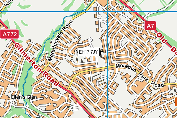 EH17 7JY map - OS VectorMap District (Ordnance Survey)