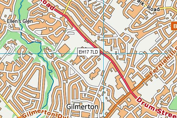 EH17 7LD map - OS VectorMap District (Ordnance Survey)