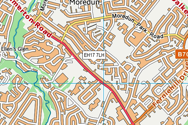 EH17 7LH map - OS VectorMap District (Ordnance Survey)