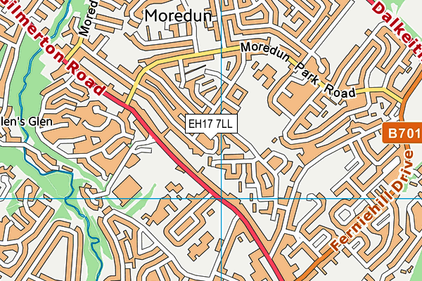 EH17 7LL map - OS VectorMap District (Ordnance Survey)