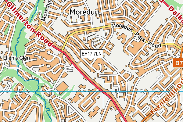 EH17 7LN map - OS VectorMap District (Ordnance Survey)