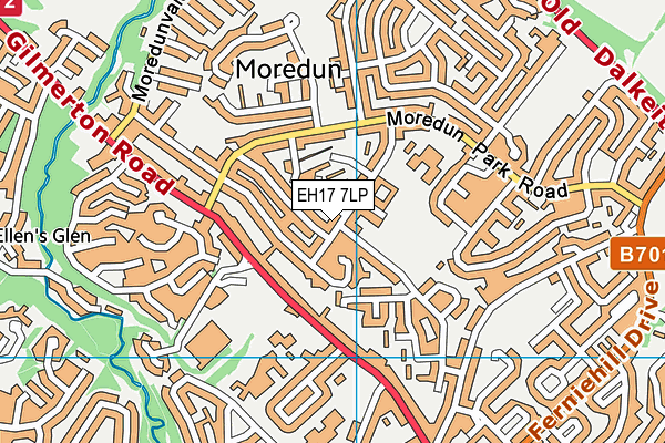 EH17 7LP map - OS VectorMap District (Ordnance Survey)