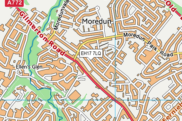 EH17 7LQ map - OS VectorMap District (Ordnance Survey)