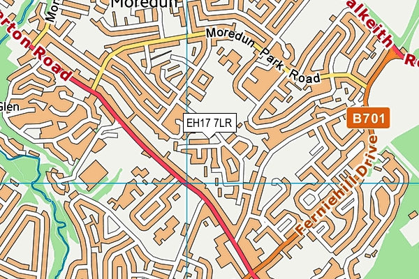 EH17 7LR map - OS VectorMap District (Ordnance Survey)