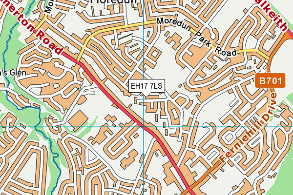 EH17 7LS map - OS VectorMap District (Ordnance Survey)