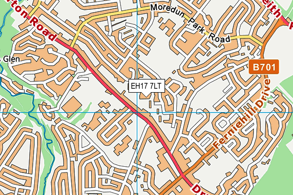 EH17 7LT map - OS VectorMap District (Ordnance Survey)