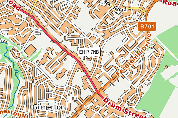 EH17 7NB map - OS VectorMap District (Ordnance Survey)