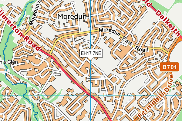EH17 7NE map - OS VectorMap District (Ordnance Survey)