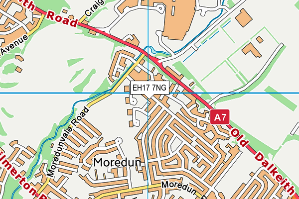 EH17 7NG map - OS VectorMap District (Ordnance Survey)