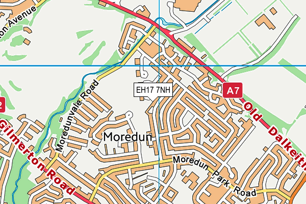 EH17 7NH map - OS VectorMap District (Ordnance Survey)