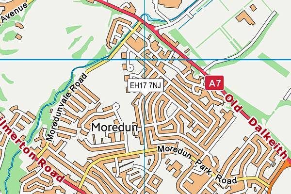 EH17 7NJ map - OS VectorMap District (Ordnance Survey)