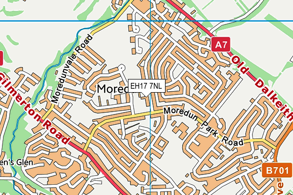 EH17 7NL map - OS VectorMap District (Ordnance Survey)