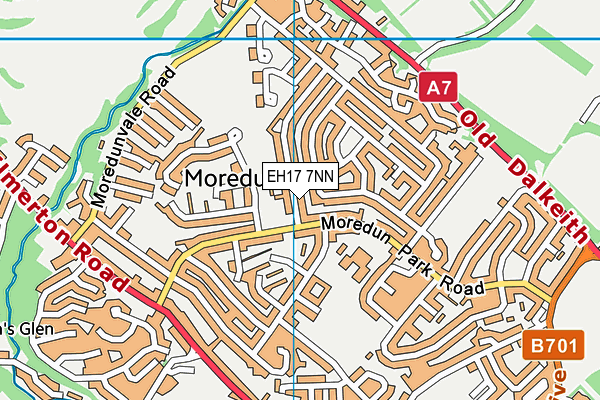 EH17 7NN map - OS VectorMap District (Ordnance Survey)