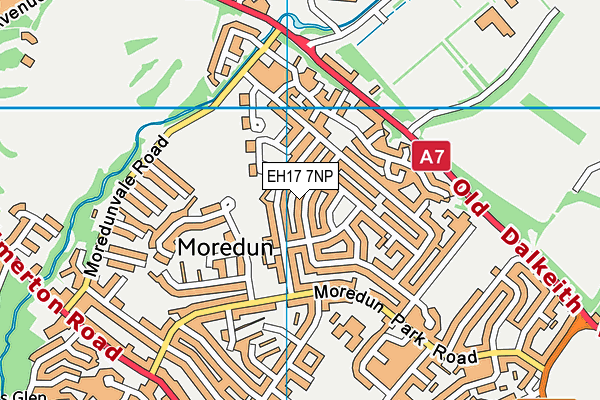 EH17 7NP map - OS VectorMap District (Ordnance Survey)