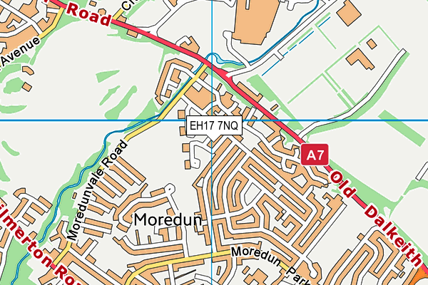 EH17 7NQ map - OS VectorMap District (Ordnance Survey)