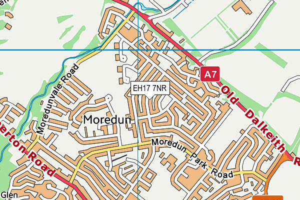 EH17 7NR map - OS VectorMap District (Ordnance Survey)