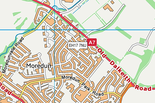 EH17 7NU map - OS VectorMap District (Ordnance Survey)