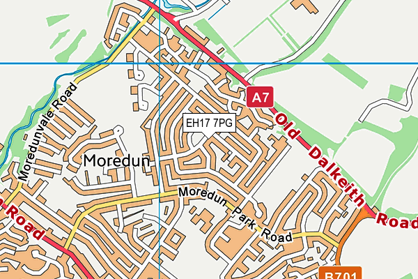 EH17 7PG map - OS VectorMap District (Ordnance Survey)