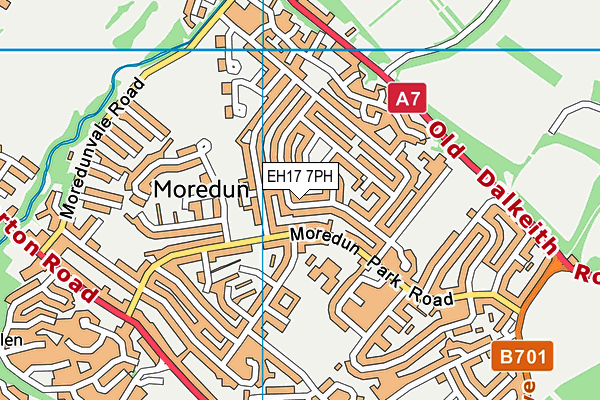 EH17 7PH map - OS VectorMap District (Ordnance Survey)