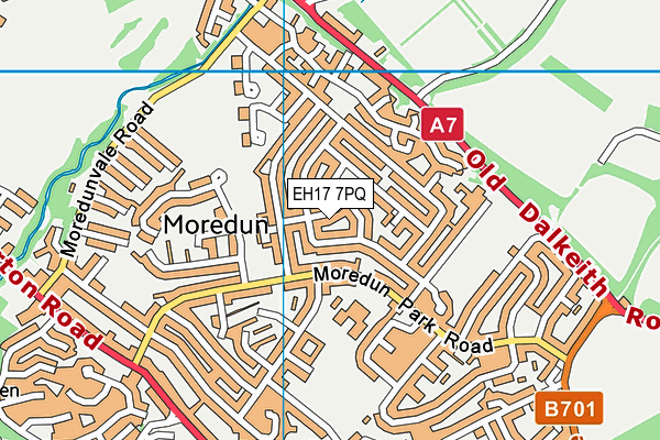 EH17 7PQ map - OS VectorMap District (Ordnance Survey)