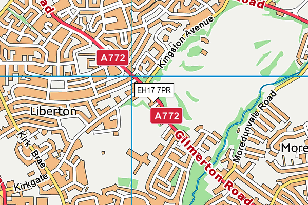 EH17 7PR map - OS VectorMap District (Ordnance Survey)