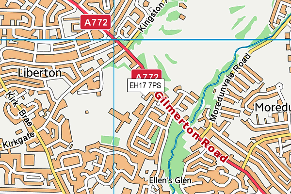 EH17 7PS map - OS VectorMap District (Ordnance Survey)