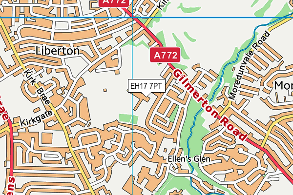 EH17 7PT map - OS VectorMap District (Ordnance Survey)