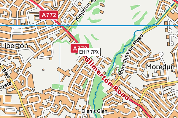 EH17 7PX map - OS VectorMap District (Ordnance Survey)