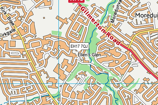 EH17 7QJ map - OS VectorMap District (Ordnance Survey)