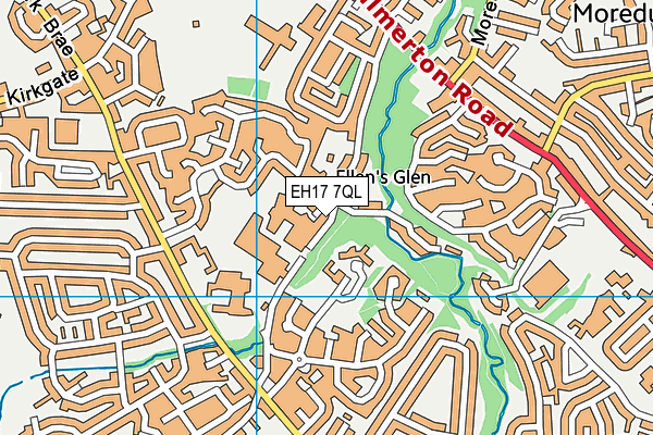 EH17 7QL map - OS VectorMap District (Ordnance Survey)