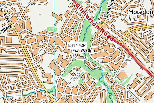 EH17 7QP map - OS VectorMap District (Ordnance Survey)