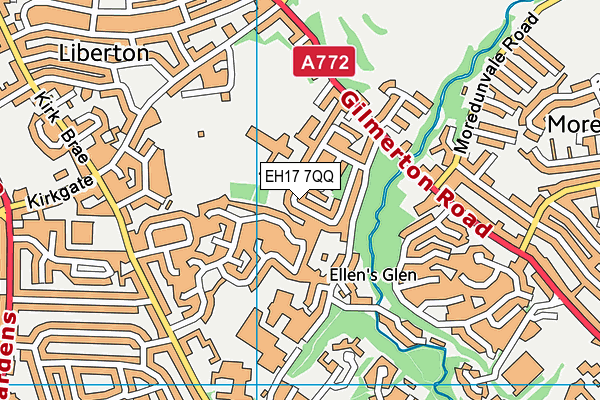 EH17 7QQ map - OS VectorMap District (Ordnance Survey)