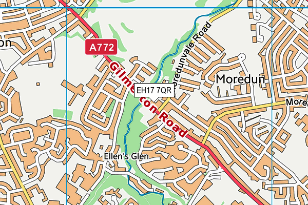 EH17 7QR map - OS VectorMap District (Ordnance Survey)