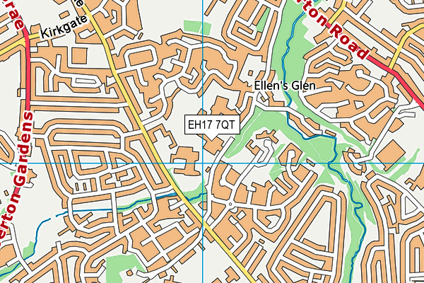 EH17 7QT map - OS VectorMap District (Ordnance Survey)