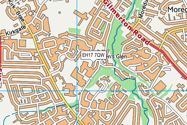 EH17 7QW map - OS VectorMap District (Ordnance Survey)