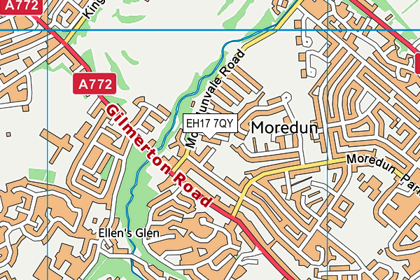 EH17 7QY map - OS VectorMap District (Ordnance Survey)