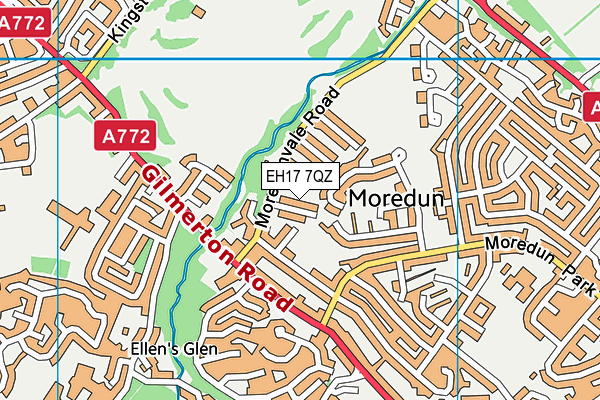 EH17 7QZ map - OS VectorMap District (Ordnance Survey)