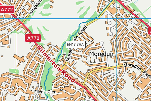 EH17 7RA map - OS VectorMap District (Ordnance Survey)