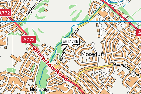 EH17 7RB map - OS VectorMap District (Ordnance Survey)