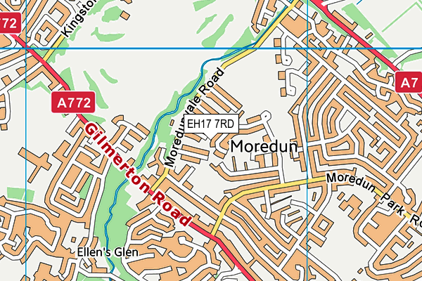 EH17 7RD map - OS VectorMap District (Ordnance Survey)