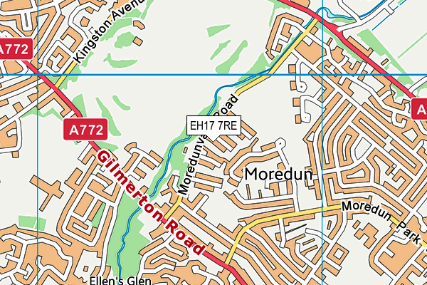 EH17 7RE map - OS VectorMap District (Ordnance Survey)