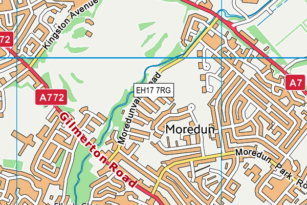 EH17 7RG map - OS VectorMap District (Ordnance Survey)