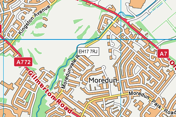 EH17 7RJ map - OS VectorMap District (Ordnance Survey)