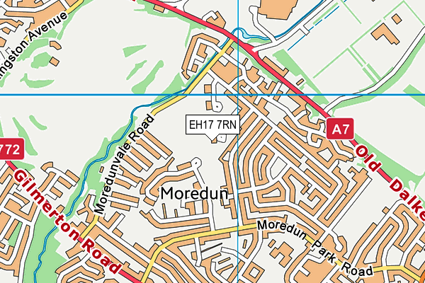 EH17 7RN map - OS VectorMap District (Ordnance Survey)