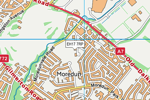 EH17 7RP map - OS VectorMap District (Ordnance Survey)